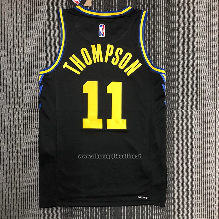 Maglia Golden State Warriors Klay Thompson #11 Citta 2021-22 Nero